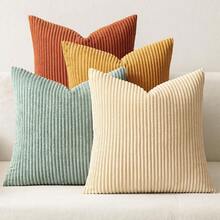 [Free Shipping]MIULEE Boho Farmhouse Throw Pillow Covers 16x16 Inch Set Of 4 Modern Natural Decorative Cushion Covers Soft Corduroy Home Decor For Spring Couch Bed Sofa Living Room Teal-Rust Gradient Series - Teal-rust16inchx16inchPackof4 - View 1