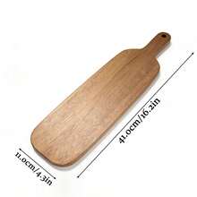 1pc Wooden Cutting Board, Serving Tray With Handle - Decorative Platter Suitable For Bread, Cheese, New Home, Wedding Gift, Outdoor Picnic, Bar. Cutting Board For Cooked Food, Kitchen Accessory, Gift For Cooking Enthusiasts