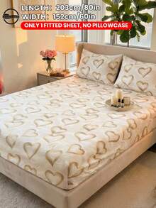 2/3件套情人节主题床上用品套装（不含床垫芯），甜美少女风卧室装饰，情人节爱心床垫套，床单，透气防起球床垫保护套，床笠，适用于标准双人床/大号双人床/特大号双人床/加州特大号双人床，可机洗，家居装饰，卧室装饰，情人节，金色，OEKO-TEX认证 - 彩色 - 查看 35