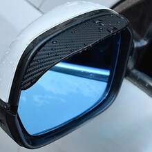4pcs/Set Car Rearview Mirror Rain Guards, Thickened Carbon Fiber Texture Rearview Mirror Rain Shields, Car Rearview Side Rain/Snow Visors, Suitable For Car Accessories, Rearview Mirrors, Rearview Mirror Covers,Spring Summer Picks,Brides Maid Gifts,Room,Bedroom Deccor,Bedroom Deccor,Beach,Travel,For Men,For Women,Vacation - Multicolor - View 4