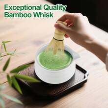 Matcha Tea Sets, Available In Various Styles, Include Tea Ceremony Accessories. Made Of High-Quality Porcelain And Natural Bamboo, These Sets Make Thoughtful Gifts For Tea Lovers, Perfect For Home, Office, Or Matcha Cafes. - Bộ 4 món - màu trắng bóng - Xem 4
