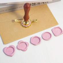 1pc Wax Seal Stamp Mold Circular Frame Holder Metal Ring Stamp Head Wax Granule Cover Shaper - Gold - View 1