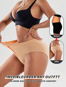 3-Piece Set Women's Butt-Lifting Panties Padded Breathable Shaping Panties Soft Comfortable Fabric Sexy Butt-Shaping Wonder Show Off Your Curves Warm Winter Panties Women's Winter Wear - 混合色A - 查看 7