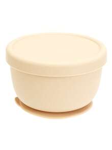 1pc Personalized Customization Name And Pattern Silicone Kids Suction Bowl Children Tableware Food Storage Containers With Lids Solid Color Children Lunch Box