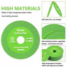 Glass Cutting Disc, Ceramic Tile Saw Blade, Angle Grinder Cutting Disc, Trimming And Chamfering Cutter, Tile Slotter, Multi-Purpose Steel Saw Blade, Suitable For Tiles, Bottles And Composite Flooring, Glass Cutting Tool