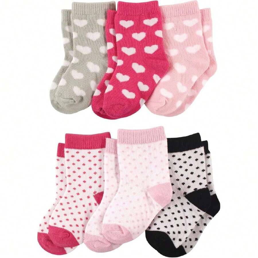 Conjunto de calcetines unisex para bebé recién nacido y bebé,37287674 - Rosa - Ver 1