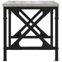 vidaXL Support d'imprimante sonoma gris 40x30x31 cm wood engineering - Gris - Voir 5