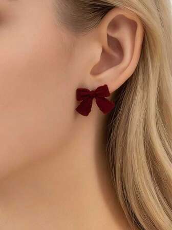 2 st/set eleganta vintage flockade fjärilsörhängen för kvinnor, lämpliga för alla hjärtans dag-present, vardagskläder, fest, konsert