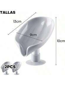 EstiloTendenciaJabonera De BañO, 2 Piezas Jaboneras Para BañO Autodrenante, Estuche Porta Jabon De BañO Con Ventosa, FáCil De Limpiar, Jabonera Para BañO, Ducha, Cocina, Fregadero, BañEra (Gris)Calidad PremiumVersióN Mejorada - gris - Ver 6