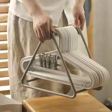 Space-Saving Triangular Clothes Hanger - No Drilling Required, PP Material, Multi-Functional Home & Balcony Storage, Clothing Organizer Rack, Compact Design, Suitable For Small Spaces, No Drilling Installation | Triangular | Plastic Material, Vertical Storage Rack - Multicolor - View 3