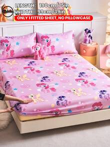 2/3件組 My Little Pony 印花包床單套組，親膚床墊保護套，舒適柔軟，多尺寸，適用 Full/Twin/Double/Queen/King 床，可機洗，卡通角色設計 - 彩色 - 查看 27