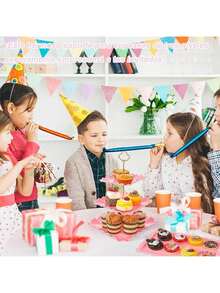 5 Piezas Soportes para Pastelitos,Torre para Cupcakes de 3 Niveles y Bandeja para Galletas,Juego de Decoración para Mesas de Postres para Bodas,Fiestas de Té,Cumpleaños y Baby Showers - Rosa - Ver 2