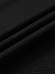 Men's Casual Short Sleeve Henley T-Shirt, Summer - Black - View 5