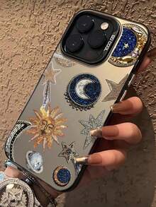 Ốp điện thoại chống sốc họa tiết ngôi sao thời trang tương thích với iPhone 15 Pro Max, ốp điện thoại bảo vệ cao cấp màu bạc nhiều màu sắc thời trang tương thích với iPhone 16/11/13 Pro/15 Pro/15/13 Pro Max, chất liệu chống rơi tương thích với iPhone 14/13/12, ốp bảo vệ toàn diện tương thích với iPhone 12 Pro Max, quà tặng mùa xuân. - Nhiều màu - Xem 4