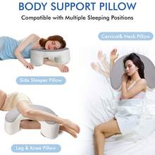 Adult Side-Sleeping Pillow, With Armhole, Ergonomic Memory Foam Design To Relieve Neck, Shoulder, And Rotator Cuff Pain. - 灰色 - 查看 4
