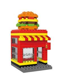 Mini City Store Building Block Set, Construction Toy Model, Develop Hands-On Ability, Home Office Decor, Reward Gift, Birthday Gift