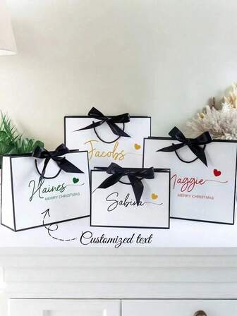 Custom Gift Bags, Kraft Paper Gift Bags, Personalized Gift Bags, Bow Gift Bags, Solid Color Gift Bags, Wedding Gift Bags, Party Gift Bags, Jewelry Gift Bags, Wedding Favor Bags, Anniversary Gift Bags, Suitable For Clothing Stores, Gift Shops, Daily Use, Weddings, Parties, Gift Bags, Bridesmaid Gifts, Groomsmen Gifts, Engagement Gifts, Elegant And Fashionable, Perfect Choice For Gifting To Family, Friends, And Colleagues.