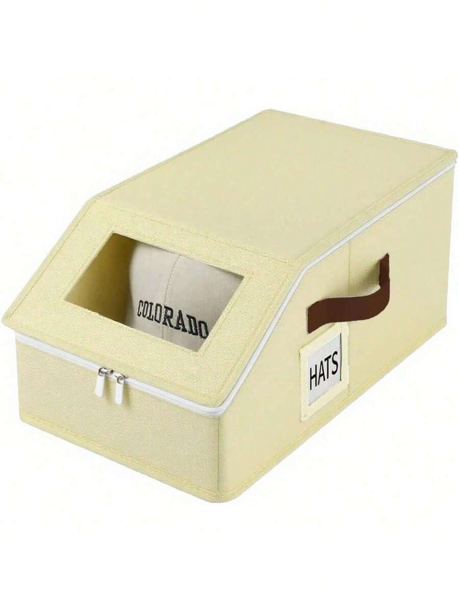 Estilo1 Pcs Porta Gorras, Organizador De Gorras De BéIsbol, Caja De CartóN Para Guardar Sombreros, Capacidad Para 24 Gorras, Expositor De Sombreros Apilable, Organizador Multicapa (Amarillo 1 Pieza)VersióN Mejorada - Conjunto gris de dos piezas - Ver 1