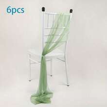 1/5/10/20 Stücke Stuhlschärpe, salbeigrün & rosa Schleife, Hochzeitsgang Stuhl Dekoration, geeignet für Gangdekoration, Partyveranstaltungen, Taufe - Verschiedenfarbig - Übersicht 27