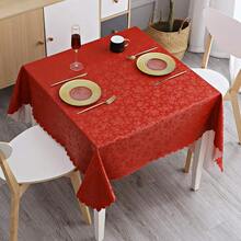 Smiry Square Table Cloth, Waterproof Heavy Duty Vinyl Tablecloths, Wipeable Washable Table Cover For Christmas, Kitchen And Dining Room (Red, 54\ X 54\) - 紅色 54 吋 x 54 吋正方形 - 查看 3