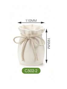 Bohemian Style Decorative Vase, Featuring Rope Bow Knot, Geometric Pattern Plastic Vase, Accented With Rope Bow Knot Details, Suitable For St. Patrick's Day, Easter, Wedding, Home, Camping, Vase, Wedding Supplies, Christmas Decoration - White - View 13