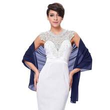 Ciormis Chiffon Shawl Wraps Scarves Lightweight For Women Evening Dresses Wedding Bridesmaid Or Formal Occasions,A#.NavyBlue - A#.Xanh hải quân - Xem 4
