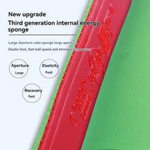 2pcs KOKUTAKU Infinity Hole Sponge Table Tennis Racket Rubber, 1 Red + 1 Black Inlay Cake Reverse Rubber Ping Pong Racket Rubbers