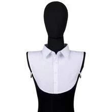 Minimalist Denim Pointed Collar Shirt Styling Detachable Round Collar, Versatile Accessory Suitable For Autumn/Winter Clothing