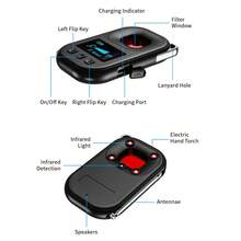 Remote Privacy Detector With GPS Tracker, Hidden Camera, Wiretapping Function, Infrared, Electromagnetic Wave, Magnetic, Vibration Alarm, LED Light - Adjustable Sensitivity