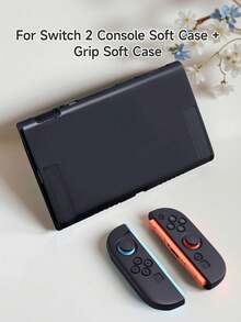 适用于 NS/Switch Lite/Switch OLED/New Switch 2 (2025)，可爱萌系黑色保护壳，柔软 TPU 可拆卸外壳，饰有花卉图案，防刮擦、减震，握感舒适，兼容 Switch 主机和 Joy-Con 控制器，无需取下保护壳即可安装在底座上，是送给 Switch NS/Switch Lite/Switch OLED/New Switch 2 (2025) 玩家的最佳礼物。 - 黑色 - 查看 3
