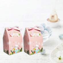 Hộp quà Phục Sinh hình ngôi nhà (12/24 chiếc) kèm ruy băng, hộp quà hoạt hình hình thỏ và cà rốt, hộp giấy đựng quà tự làm, hộp quà tặng tiệc tùng. - Xem 9