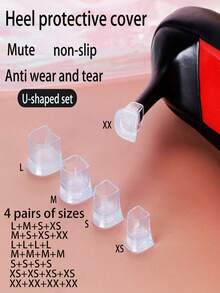 4 Pairs High Heel Protector Covers, Anti-Slip Noise Reduction Repair Pads
