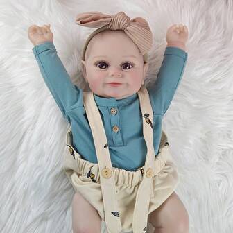 50CM Lifelike Reborn Dolls Maddie Full Vinyl Body Waterproof Body Painted 3D Skin Toy For Christmas Gifts