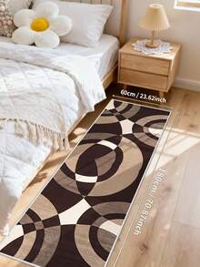 1PC Brown Rugs,Modern Minimalist Style, Crystal Velvet Jelly Base Runner Rug,800gsm, Non-Slip Backing, Area Rug, Mat For Living Room, Carpet For Bedroom, Machine Washable Low-Pile, Kitchen Hallway Dining Office, All-Season - Brown - View 15