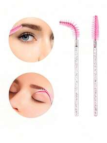 200/10 buc. Pensule pentru gene, Pensule pentru rimel (cu recipient), Pensule pentru sprâncene flexibile de unică folosință, Pensule pentru extensii de gene, Pensule pentru sprâncene, Pensule pentru ulei de ricin (Nu toate SKU-urile au sticle) (Mai multe culori disponibile)