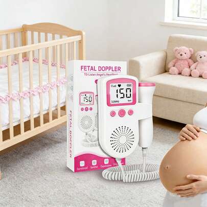 Portable Fetal Heart Doppler Monitor, Handheld Prenatal Heart Rate Monitor With Digital Display For Expectant Mothers