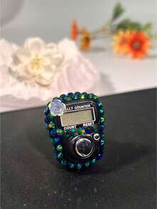 斋月特制镶钻指环计数器 便携式数字念珠计数器，适用于穆斯林诵念