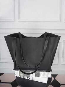 Versatile Casual Magnetic Closure Tote Bag, Large Capacity Women's Shoulder Handbag, Suitable For Shopping, Vacation, Work And Commuting - Multicolor - View 6