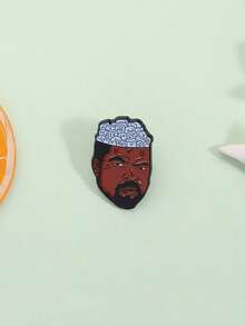 1 st. isfrisyr emaljmärke hiphop rap sångare ryggsäck jacka brosch kläder ryggsäck smycken present till vänner - Multifärgad - Visa 6