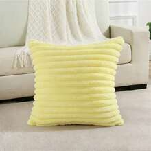 1/2 vỏ gối màu trơn (không bao gồm ruột gối), vỏ gối trang trí bằng vải, thích hợp cho ghế sofa phòng khách - Màu vàng - Xem 7