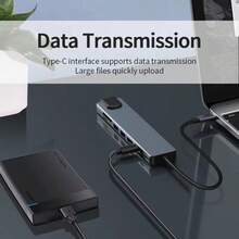 USB-C 集线器适配器扩展坞，USB 3.0 多功能电脑 SD 卡读卡器 - 附百兆網口和4K視訊接口 - 查看 7
