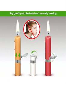 EstiloAMONIDA Extintor AutomáTico De Velas Extintor De Incendios, Anillo para Apagar Velas para El Hogar, Accesorios para Velas, Compatibilidad De Hierro, 4 Uds., FáCil De Usar para Sala De Estar (Plata)Versión mejorada - 1 - Ver 5