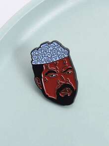 1 st. isfrisyr emaljmärke hiphop rap sångare ryggsäck jacka brosch kläder ryggsäck smycken present till vänner - Multifärgad - Visa 7