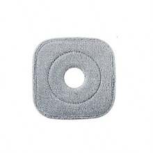 1pc Net And Dirt Separation Mop Replacement Cloth, Square Thick Fiber Cleaning And Dirt Rotating Flat Plate Adhesive Mop Head Accessory - Grey - View 9