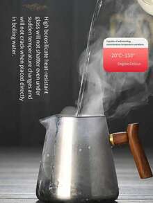 一套包含木柄玻璃茶壶、茶杯和茶具的茶具。耐热玻璃茶壶，配有优雅的玻璃内胆，方便懒人使用的茶叶分隔器，也适合篝火使用。烟灰色高硼硅玻璃茶壶套装，侧边木柄玻璃煮茶壶，户外奢华高端茶具，理想的礼品之选。 - 彩色 - 查看 6