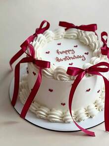 30/10 piezas Decoraciones de lazo rojo/rosa para pasteles, decoración de lazo de cinta para pasteles del Día de San Valentín, decoración de pastel de aniversario dulce, decoración DIY del Día de San Valentín, decoraciones de postre del Día de San Valentín, decoración de fiesta, adecuado para el Día de San Valentín, cumpleaños, boda, fiesta