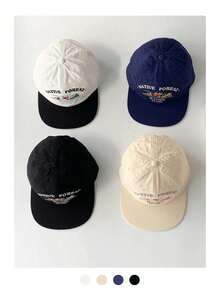 1 buah Topi Baseball Minimalis Retro Lembut, Topi Snapback Pelindung Matahari Unisex yang Dipersonalisasi dengan Bordir Huruf & Angka, Streetwear Vintage Elegan, Poliester, Cocok untuk Semua Musim - MultiWarna - View 3