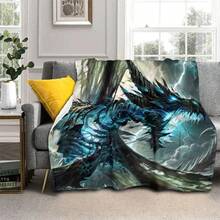 3D Print Cool Colorful Sci-Fi Dragon Blanket Flannel Blanket Soft Throw Blankets Bedspread For Bed Sofa Couch Boys Blanket Gifts - 1 - 查看 1