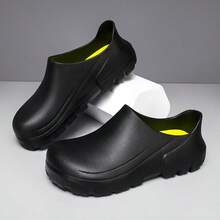 Men's All Season Slip-On House Slippers, Non-Slip & Durable - Black - View 3