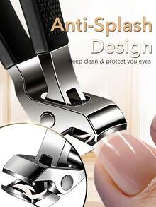 ANDVICTORY 1pc Angled Head Nail Clippers Woman Man Ergonomic Toenail Clipper For Thick Nails Stainless Steel Curved Blade Nail Cutter Trimmer Manicure Tool